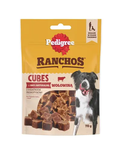 PEDIGREE Ranchos Cubes 70 g recompensa cu vita pentru caini