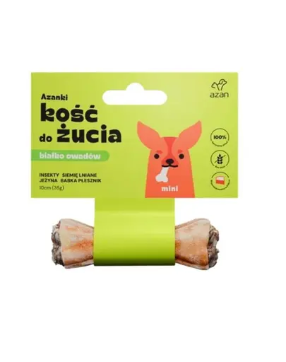 AZANKI Recompensa os pentru caini Mini 10cm insecte si seminte in