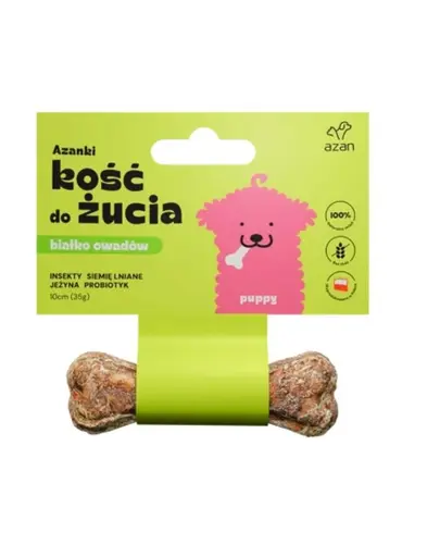 AZANKI Os de ros pentru catelusi Puppy 10cm cu insecte