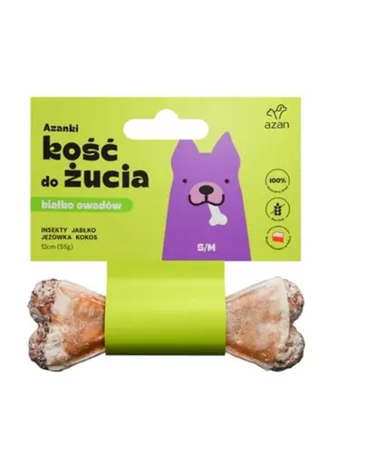 AZANKI Os pentru caini cu insecte si cocos S/M 12cm