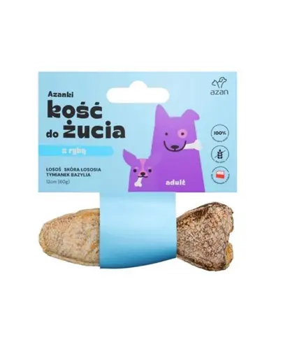 AZANKI Os cu somon pentru caini 12cm