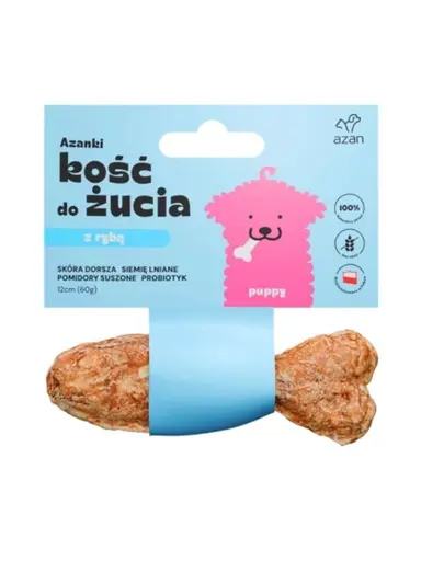 AZANKI Os din peste pentru caini Puppy 12cm