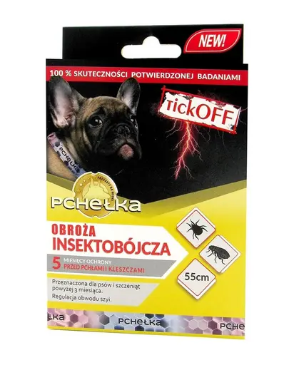 PCHEŁKA TickOff Obroza insektobojcza dla psa 55 cm