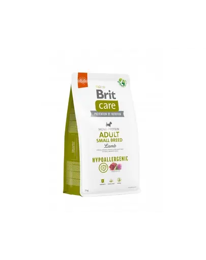BRIT CARE Hypoallergenic Adult Small Breed Lamb 7kg Hrana uscata caini adulti talie mica, cu miel