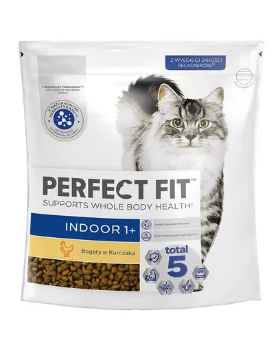 PERFECT FIT Indoor 1+ 750g Hrana uscata cu pui pentru pisici de interior