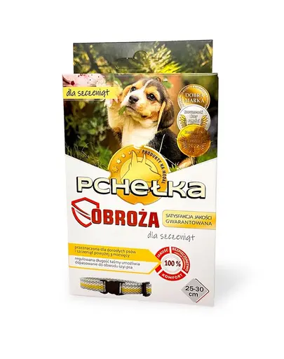 PCHEŁKA Zgarda ectoparaziti pentru catei 25-30 cm pe baza de ulei esential