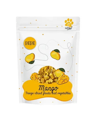 PAKA ZWIERZAKA PEPE Freeze-dried mango pentru caini liofilizat 20 g