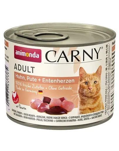 ANIMONDA Carny Adult pui, curcan si inimi de rata 200 gr