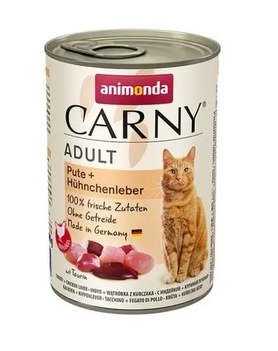ANIMONDA Carny Adult Hrana umeda cu curcan si ficat de pui pentru pisci adulte 400 gr