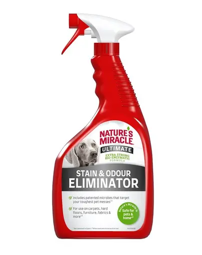 NATURE'S MIRACLE ULTIMATE Stain&Odour Remover Dog Spray pentru indepartarea petelor si mirosurilor, caine 946 ml