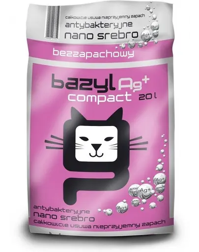 BAZYL Ag+ Compact nisip litiera pisici 20 L