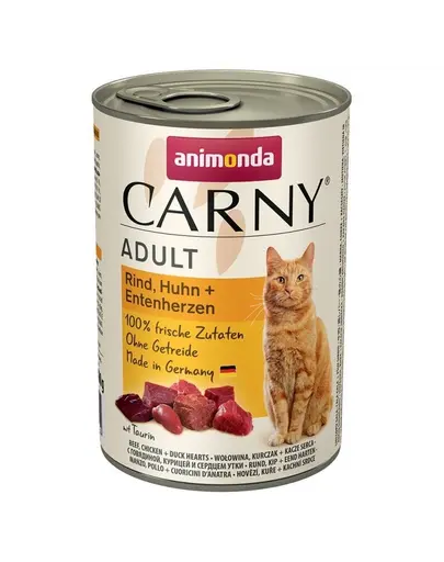 ANIMONDA Carny Adult vita, pui si inimi de rata 400 gr