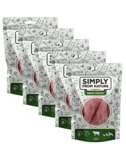 SIMPLY FROM NATURE Meat Strips 5x80 g benzi vita pentru caini
