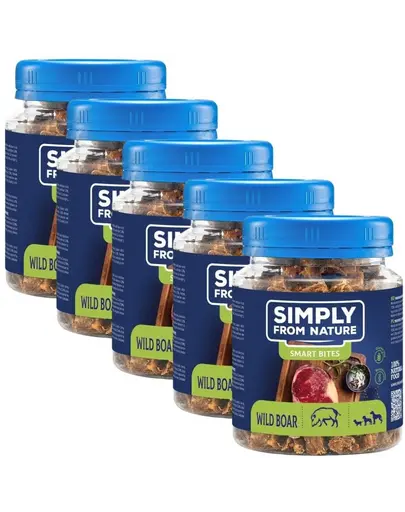 SIMPLY FROM NATURE Smart Bites cuburi mistret 5x130 g snack caine