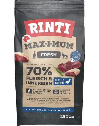 RINTI MAX-I-MUM Duck hrana uscata pentru caini adulti, cu rata 12 kg