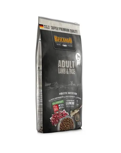 BELCANDO Adult hrana uscata pentru cainii adulti sensibili, cu miel si orez, talie M-XL, 12.5 kg