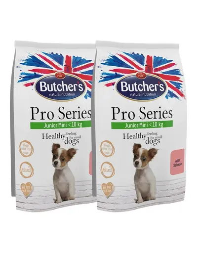 BUTCHER'S ProSeries Junior Mini cu somon 2x800g hrana caine