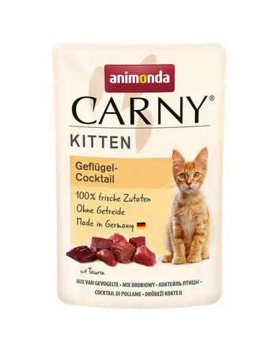 ANIMONDA Carny Kitten hrana umeda pisoi cocktail de pasare 85 g