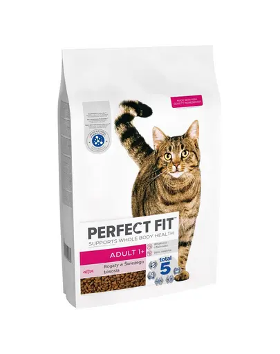 PERFECT FIT Adult 1+ 7 kg hrana cu somon pentru pisici