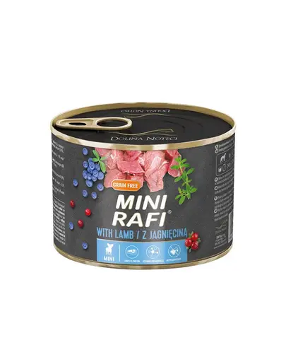 RAFI Mini hrana caini talie mica 185g cu miel