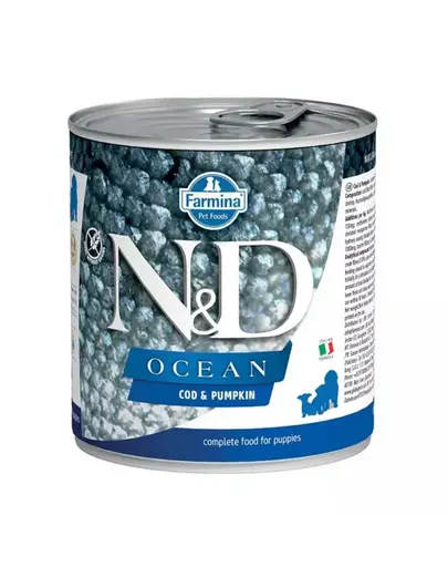 FARMINA N&D Oceean Dog Puppy Codfish, pumpkin 285 g hrana umeda cu cod si dovleac pentru catei