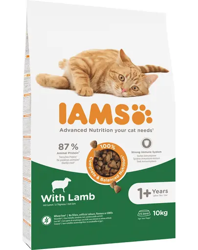 IAMS for Vitality Hrana uscata pentru pisici adulte, cu miel 10 kg
