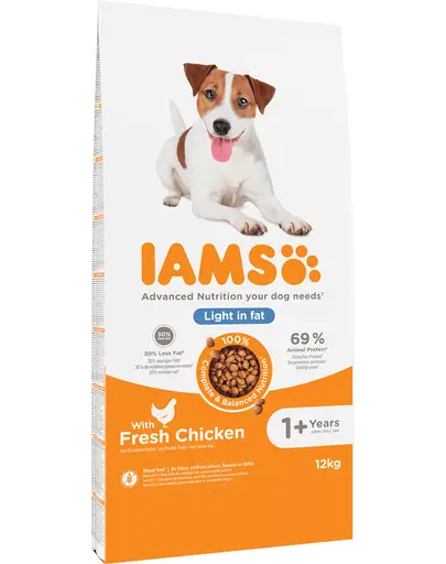 IAMS ProActive Health Adult Light in Fat for Sterilsed/Overweight Hrana uscata pentru caini sterilizati/supraponderali 12 kg