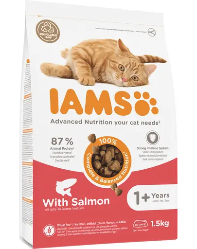 IAMS for Vitality Salmon hrana pisici adulte, cu somon 1,5 kg