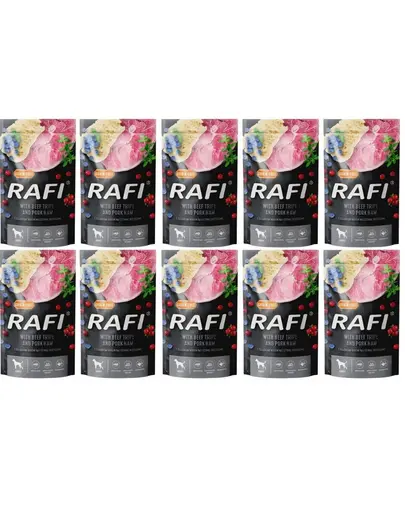 DOLINA NOTECI Rafi Plicuri hrana caini cu vita si sunca 10x500 g