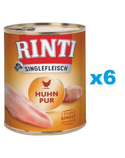 RINTI Singlefleisch Chicken Pure monoproteina pui 6x800 g pentru caine