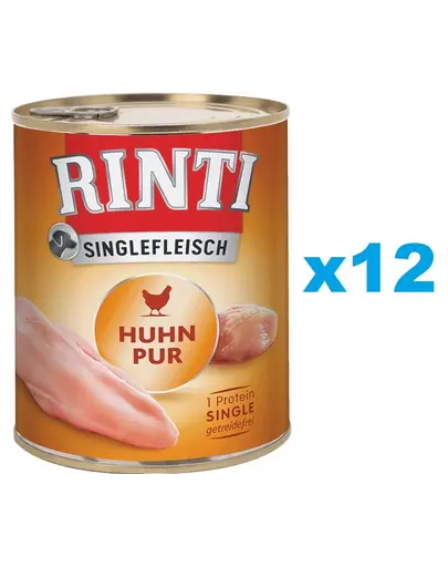 RINTI Singlefleisch Chicken Pure pui 12x800 g conserve alimente caini