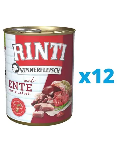 RINTI Kennerfleisch Duck hrana umeda caini 12 x 800 g cu rata