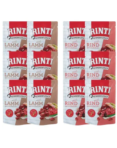 RINTI Kennerfleisch plicuri hrana caini 12x400 g mix arome