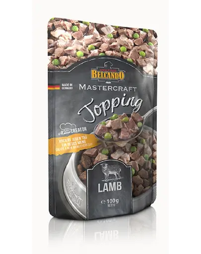 BELCANDO Mastercraft Topping 6x100 g hrana miel si mazare, pentru caini