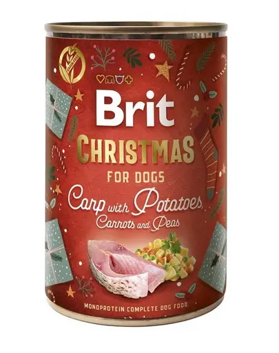 BRIT Mono Protein Christmas Dinner Karp hrana umeda caini 400 g