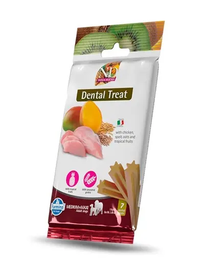 FARMINA N&D Tropical Selection Dental Treat Chicken Medium/Maxi 100 g gustare dentara caini de talie medie si mare, cu pui