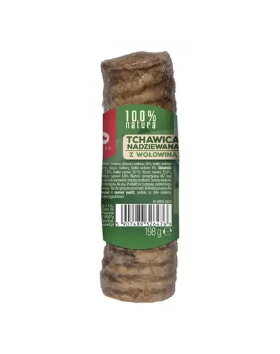 MACED 100% Natura Trahee umpluta cu vita pentru caini 120 g