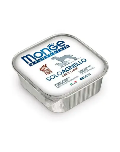 MONGE Solo hrana umeda pentru Caini, cu miel 150 g
