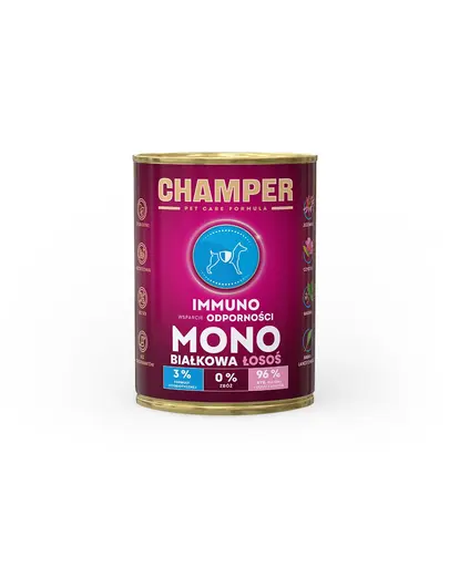 CHAMPER Immuno somon hrana pentru caini 400 g