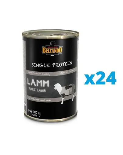 BELCANDO Single Protein hrana umeda pentru caini, cu miel, 24x400 g