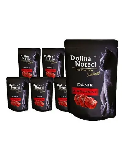 DOLINA NOTECI Premium plicuri cu vita pisici sterilizate 10x85 g