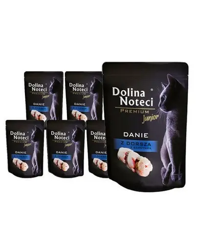 DOLINA NOTECI Premium Junior plicuri hrana pentru pisoi 10x85 g cod si sardine