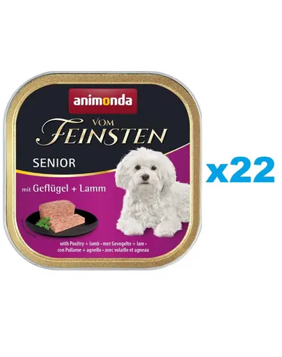 ANIMONDA Pate pentru caini vom Feinsten Senior pasare si miel 22x150 g