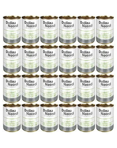 DOLINA NOTECI Premium light hrana umeda pentru caini cu activitate redusa 24x400 g