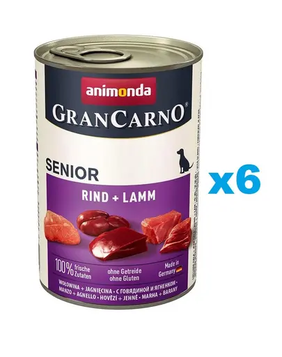ANIMONDA Grancarno conserva caini seniori vitel si miel 6 x 400 g