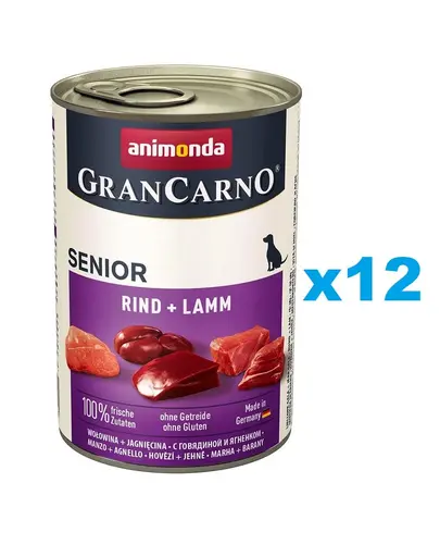ANIMONDA Grancarno conserva caini seniori vitel si miel 12 x 400 g