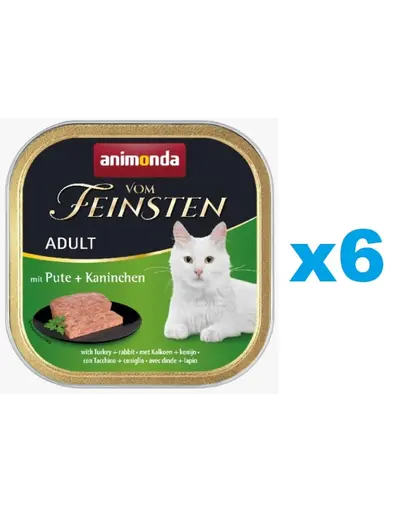 ANIMONDA Vom Feinsten Classic cu curcan si iepure 6 x 100 g