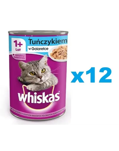 WHISKAS Adult conserve ton in aspic 12x400 g - hrana umeda completa pentru pisici adulte