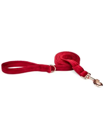 ESME FOR DOG Lesa din velur pentru caini cherry 150cm/2cm