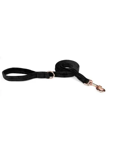 ESME FOR DOG Lesa din catifea pentru caini onyx 150cm / 2,5cm